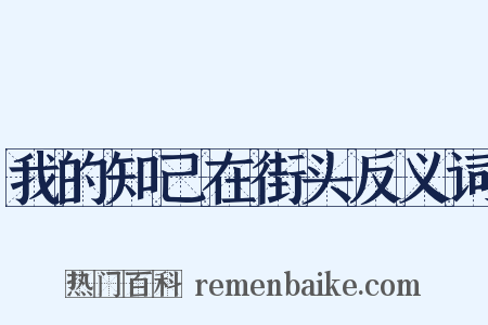 我的知己在街头反义词是什么意思的图片